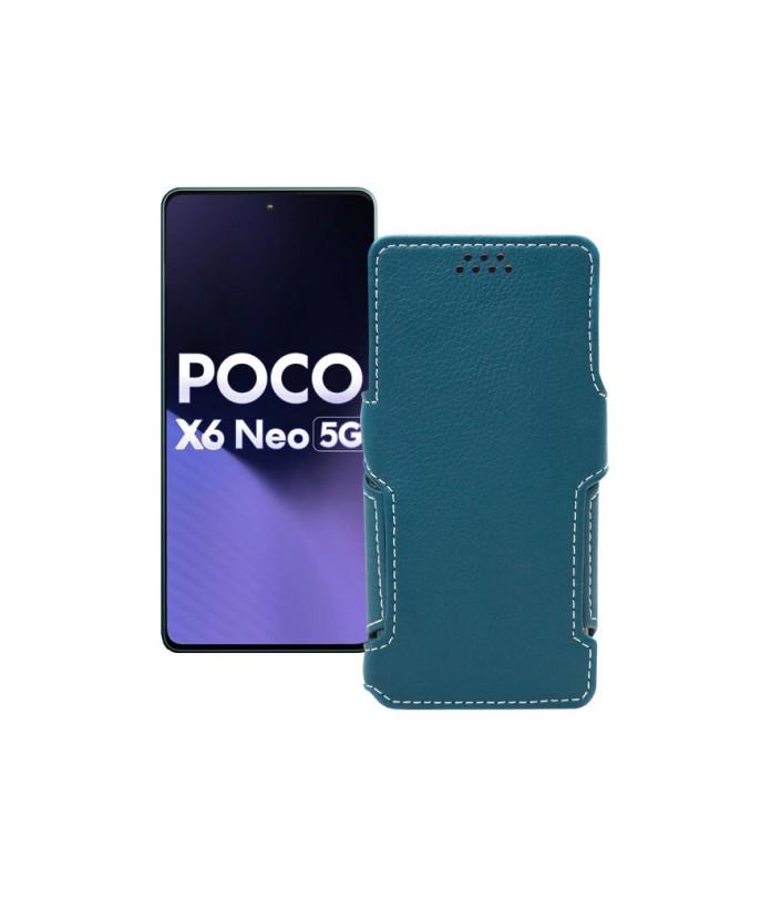 Чохол-книжка з екошкіри для телефону Xiaomi Poco X6 Neo