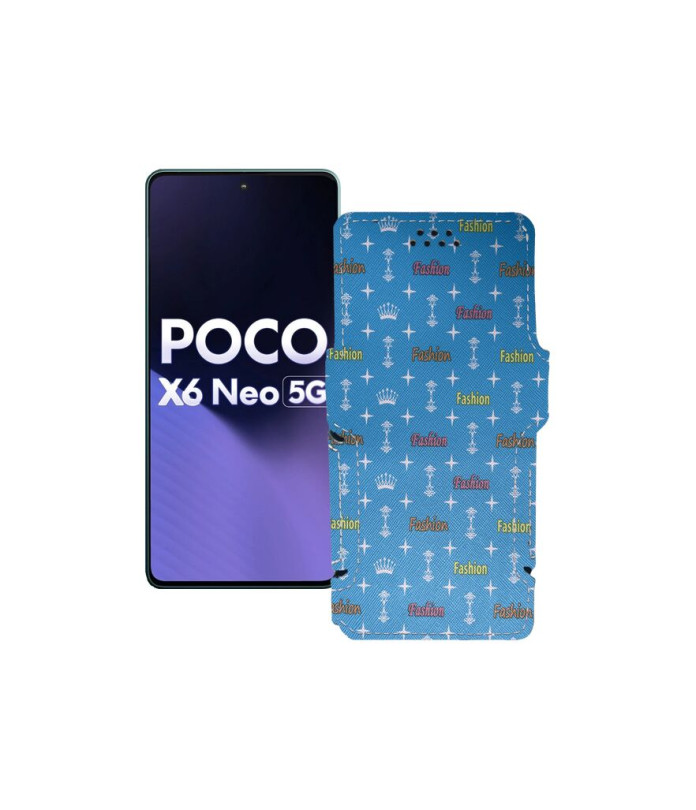 Чохол-книжка з екошкіри для телефону Xiaomi Poco X6 Neo