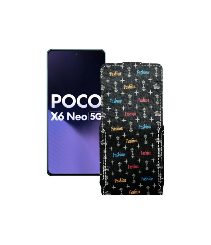 Чохол-флип з екошкіри для телефону Xiaomi Poco X6 Neo