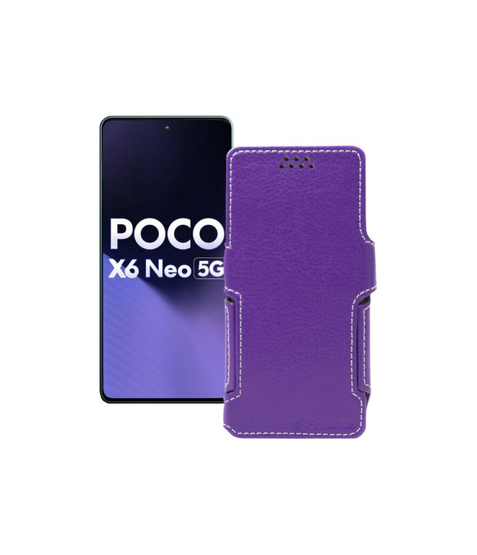 Чохол-книжка з екошкіри для телефону Xiaomi Poco X6 Neo