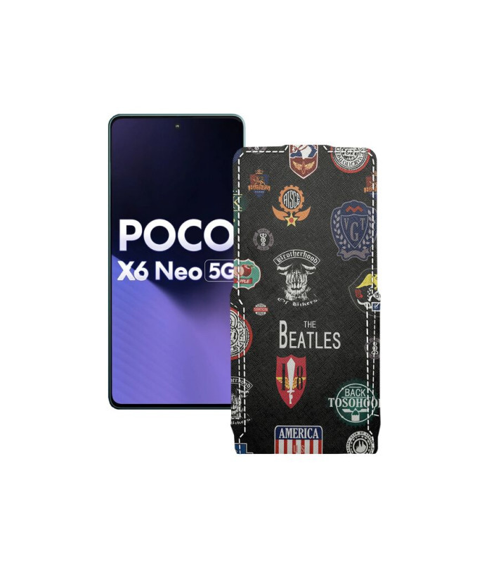 Чохол-флип з екошкіри для телефону Xiaomi Poco X6 Neo