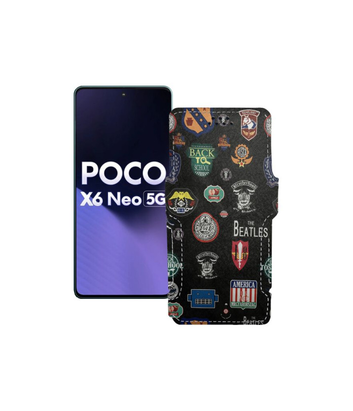 Чохол-книжка з екошкіри для телефону Xiaomi Poco X6 Neo