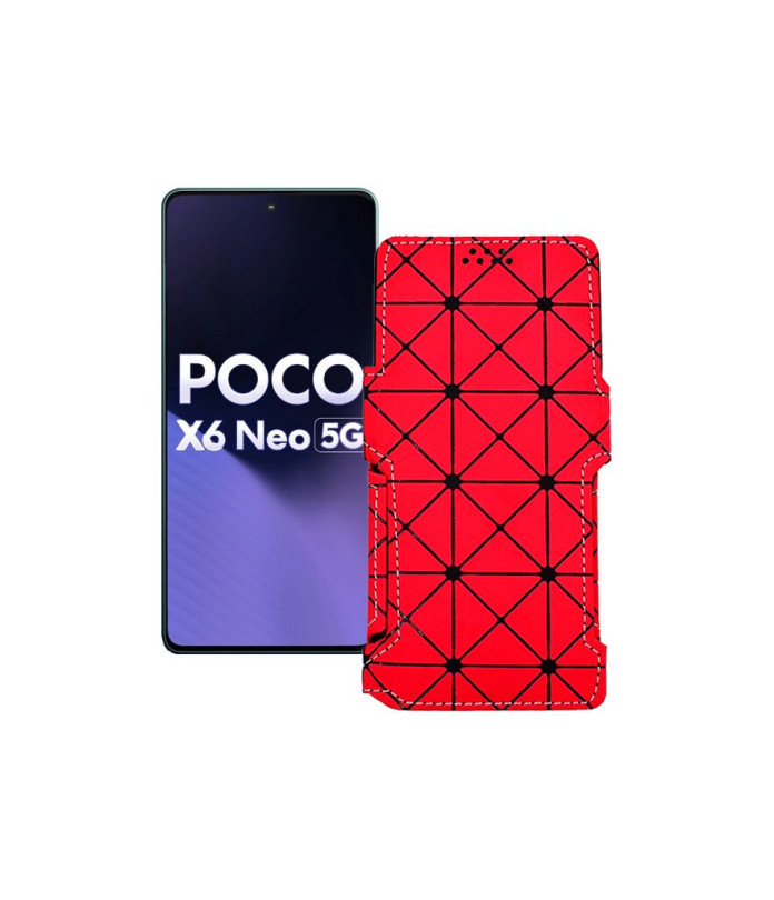 Чохол-книжка з екошкіри для телефону Xiaomi Poco X6 Neo