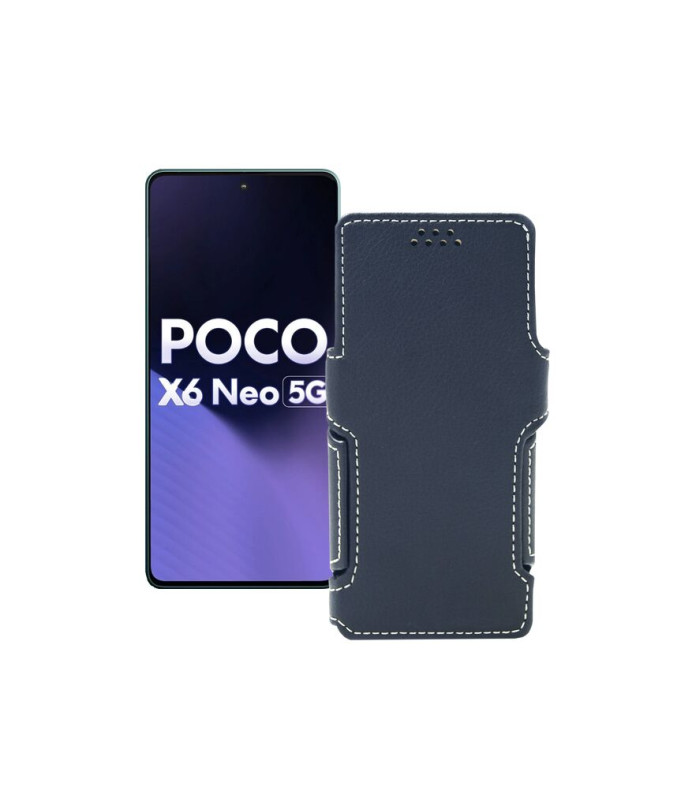 Чохол-книжка з екошкіри для телефону Xiaomi Poco X6 Neo