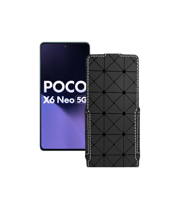 Чохол-флип з екошкіри для телефону Xiaomi Poco X6 Neo