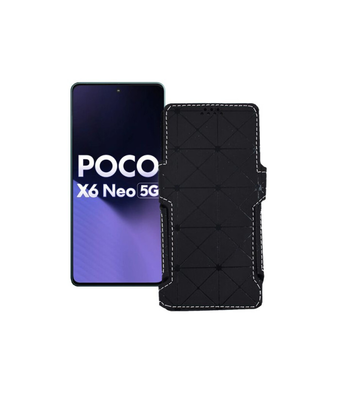 Чохол-книжка з екошкіри для телефону Xiaomi Poco X6 Neo