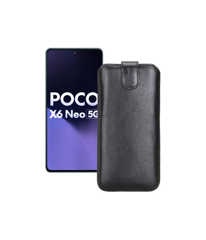 Витяжка з екошкіри для телефону Xiaomi Poco X6 Neo