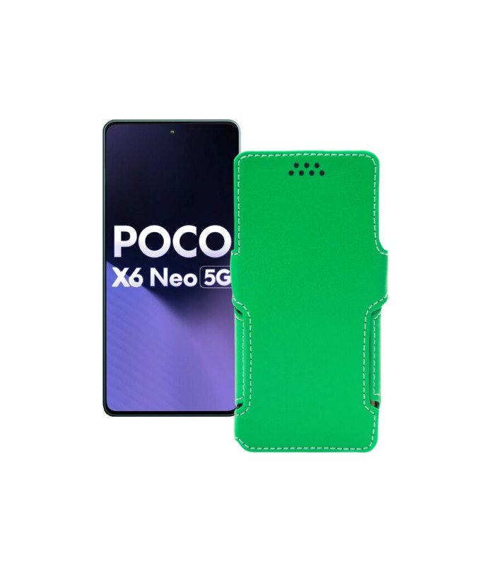 Чохол-книжка з екошкіри для телефону Xiaomi Poco X6 Neo