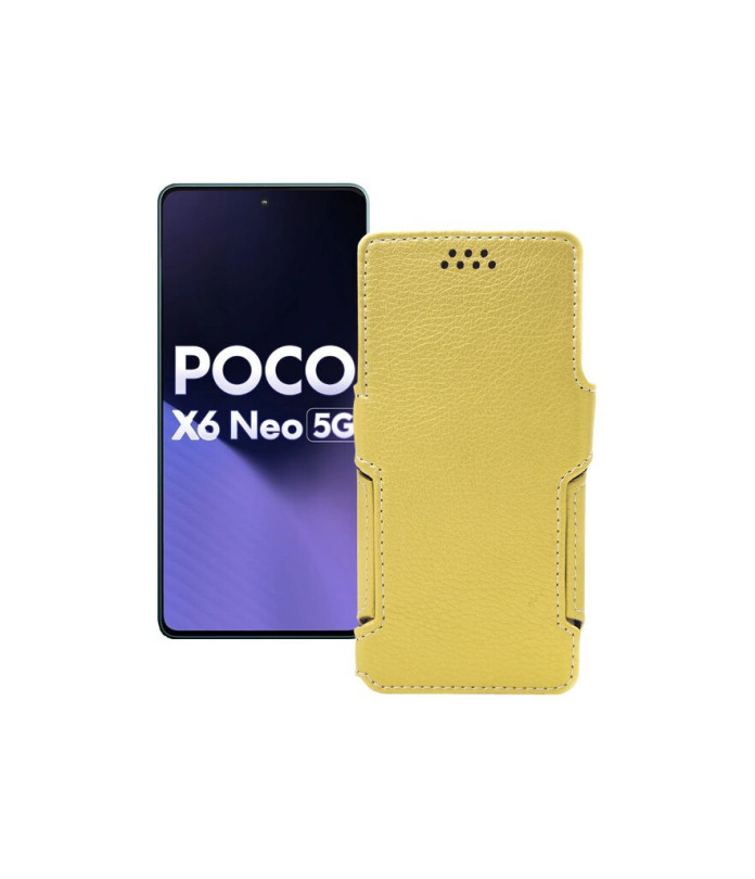 Чохол-книжка з екошкіри для телефону Xiaomi Poco X6 Neo