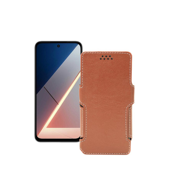 Чохол-книжка з екошкіри для телефону Xiaomi Poco M7 4G