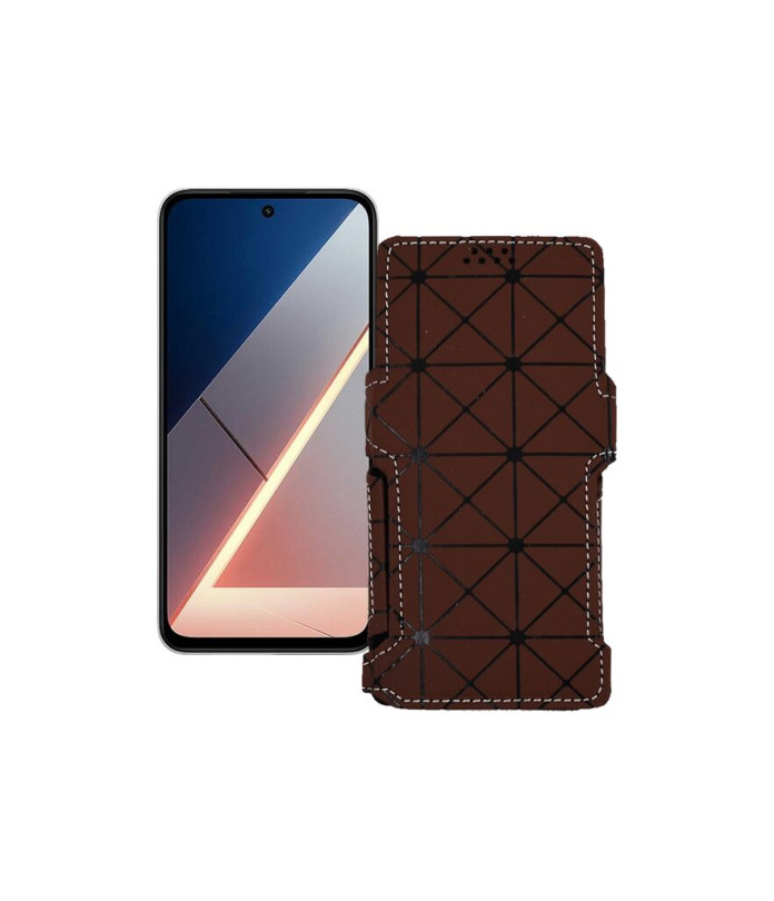 Чохол-книжка з екошкіри для телефону Xiaomi Poco M7 4G