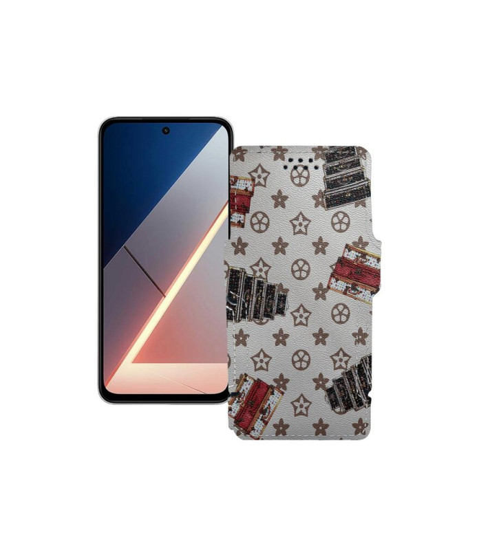 Чохол-книжка з екошкіри для телефону Xiaomi Poco M7 4G