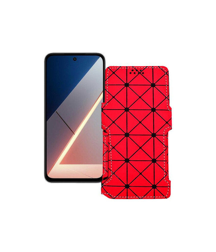 Чохол-книжка з екошкіри для телефону Xiaomi Poco M7 4G