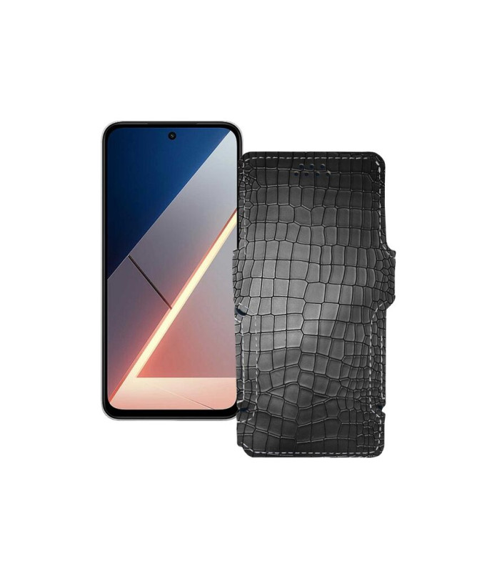 Чохол-книжка з екошкіри для телефону Xiaomi Poco M7 4G