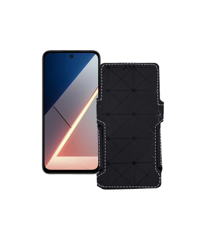 Чохол-книжка з екошкіри для телефону Xiaomi Poco M7 4G