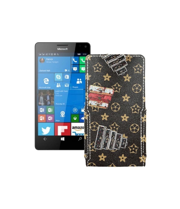 Чохол-флип з екошкіри для телефону Microsoft Lumia 950 XL