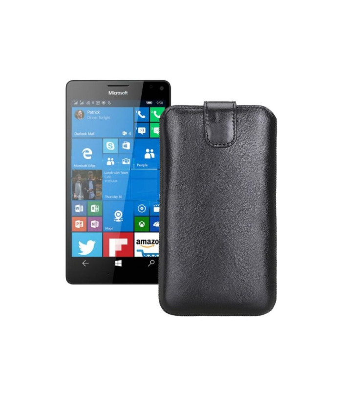 Витяжка з екошкіри для телефону Microsoft Lumia 950 XL