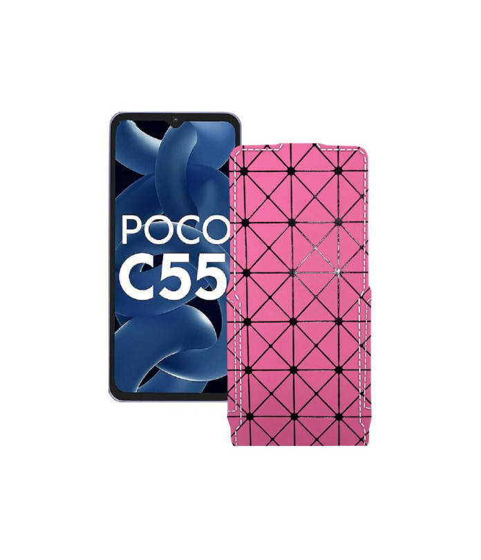 Чохол-флип з екошкіри для телефону Xiaomi Poco C55