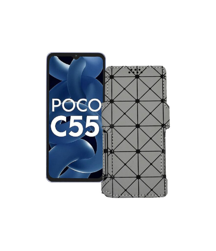 Чохол-книжка з екошкіри для телефону Xiaomi Poco C55