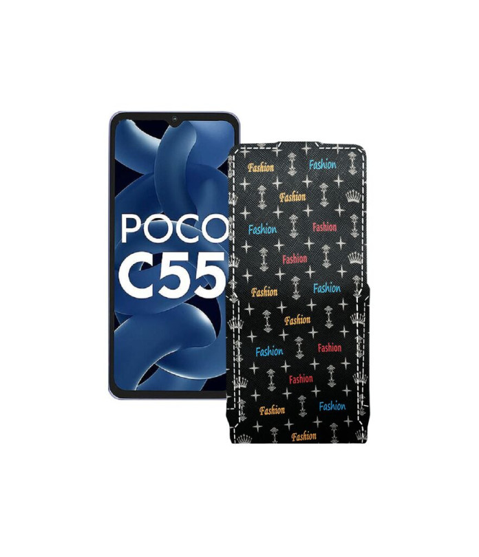 Чохол-флип з екошкіри для телефону Xiaomi Poco C55