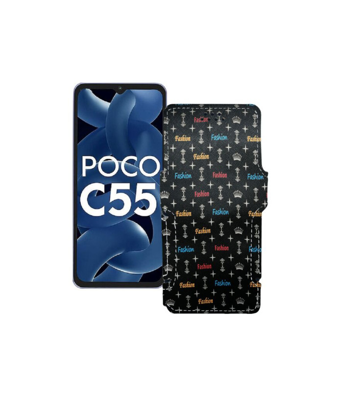 Чохол-книжка з екошкіри для телефону Xiaomi Poco C55