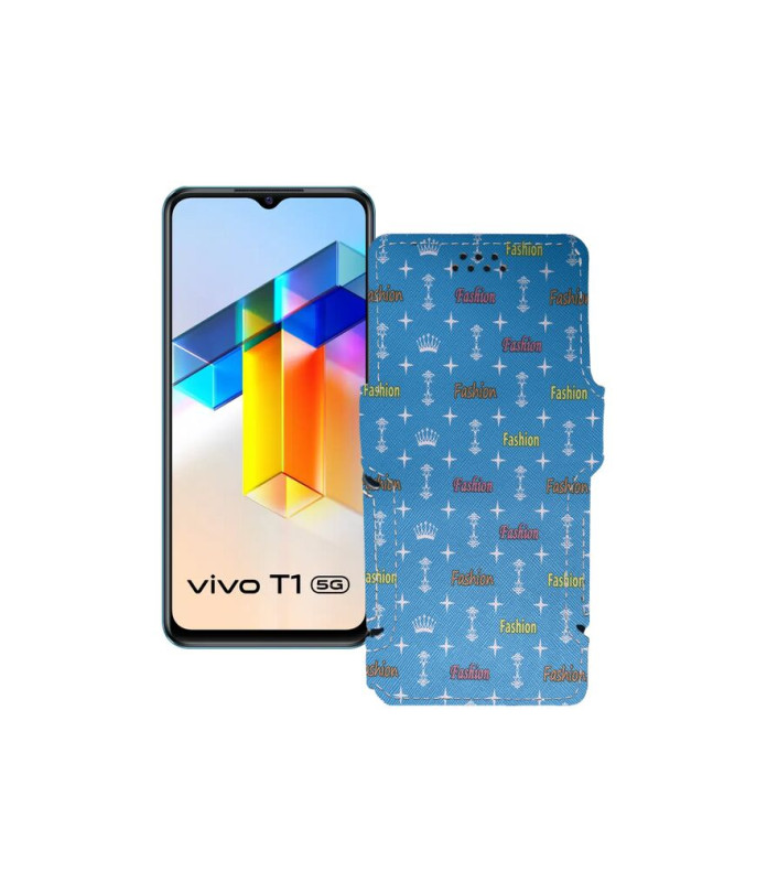 Чохол-книжка з екошкіри для телефону Vivo T1