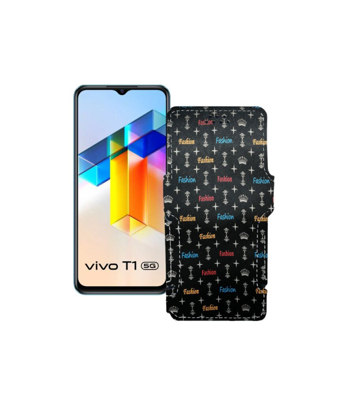 Чохол-книжка з екошкіри для телефону Vivo T1