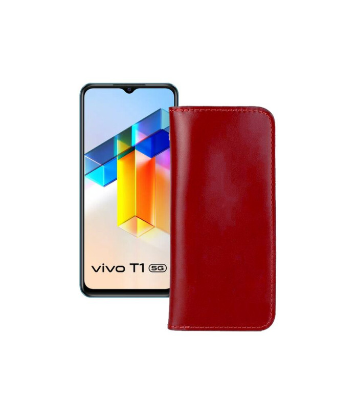 Портмоне з шкіри для телефону Vivo T1