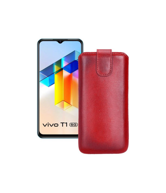 Витяжка з екошкіри для телефону Vivo T1