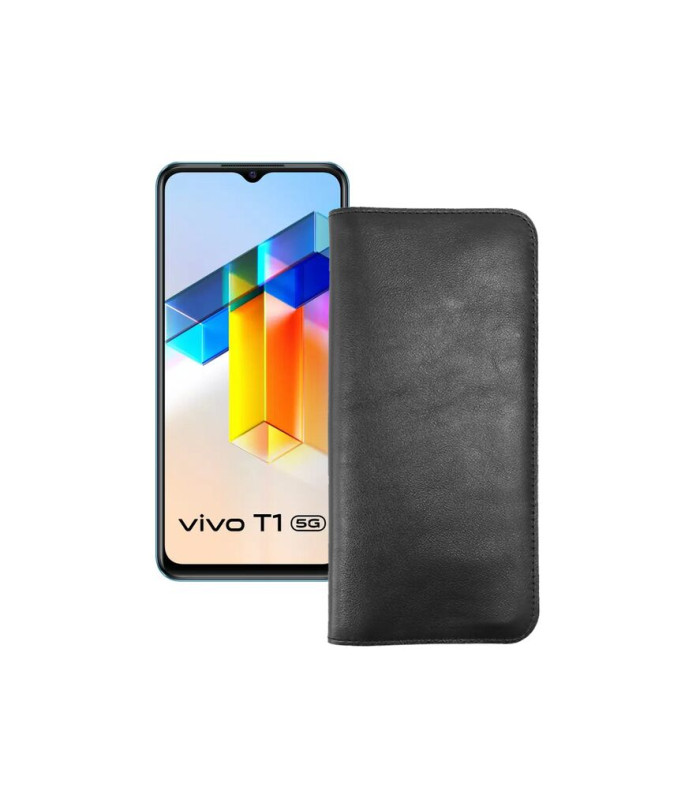 Портмоне з шкіри для телефону Vivo T1