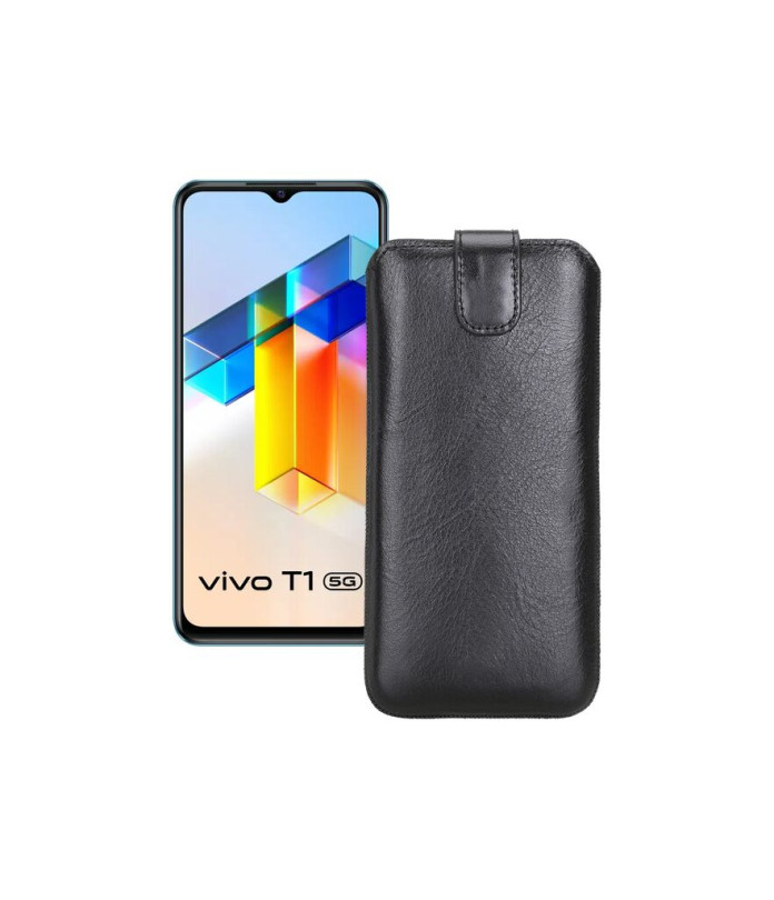 Витяжка з екошкіри для телефону Vivo T1