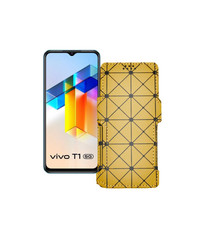 Чохол-книжка з екошкіри для телефону Vivo T1