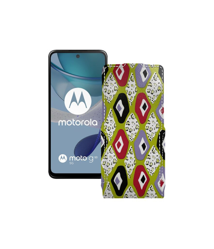 Чохол-флип з екошкіри для телефону Motorola Moto G53