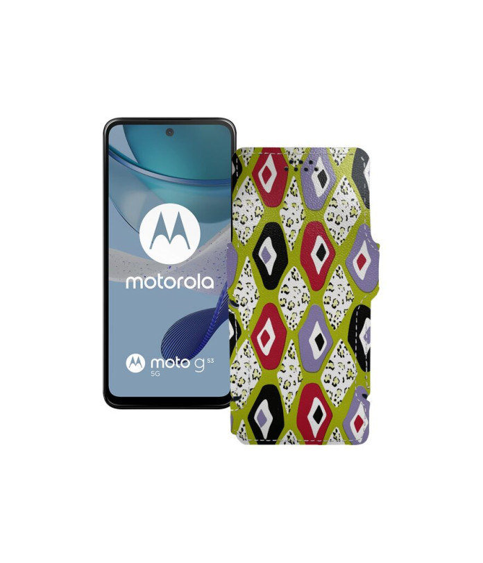 Чохол-книжка з екошкіри для телефону Motorola Moto G53