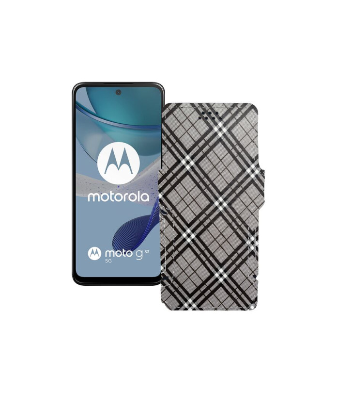 Чохол-книжка з екошкіри для телефону Motorola Moto G53