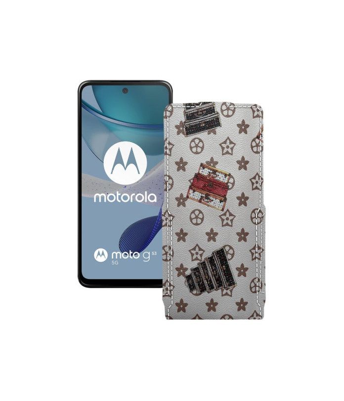 Чохол-флип з екошкіри для телефону Motorola Moto G53