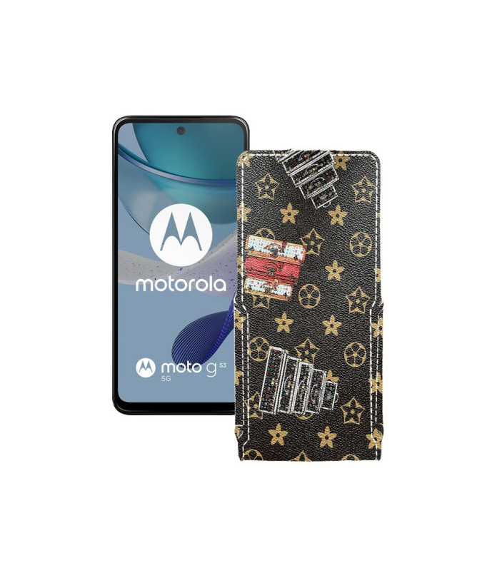 Чохол-флип з екошкіри для телефону Motorola Moto G53