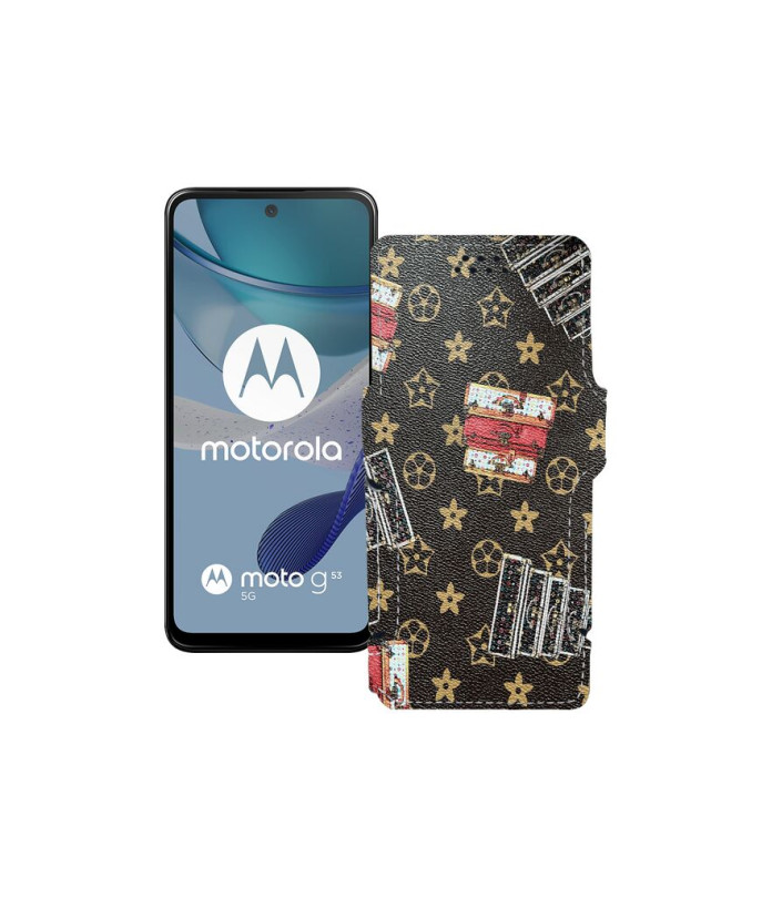 Чохол-книжка з екошкіри для телефону Motorola Moto G53