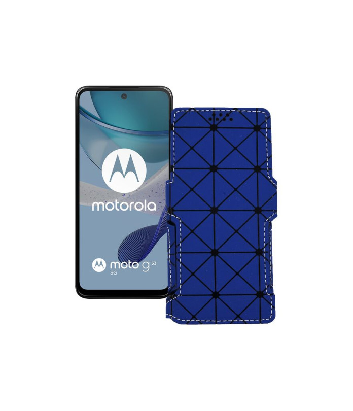 Чохол-книжка з екошкіри для телефону Motorola Moto G53