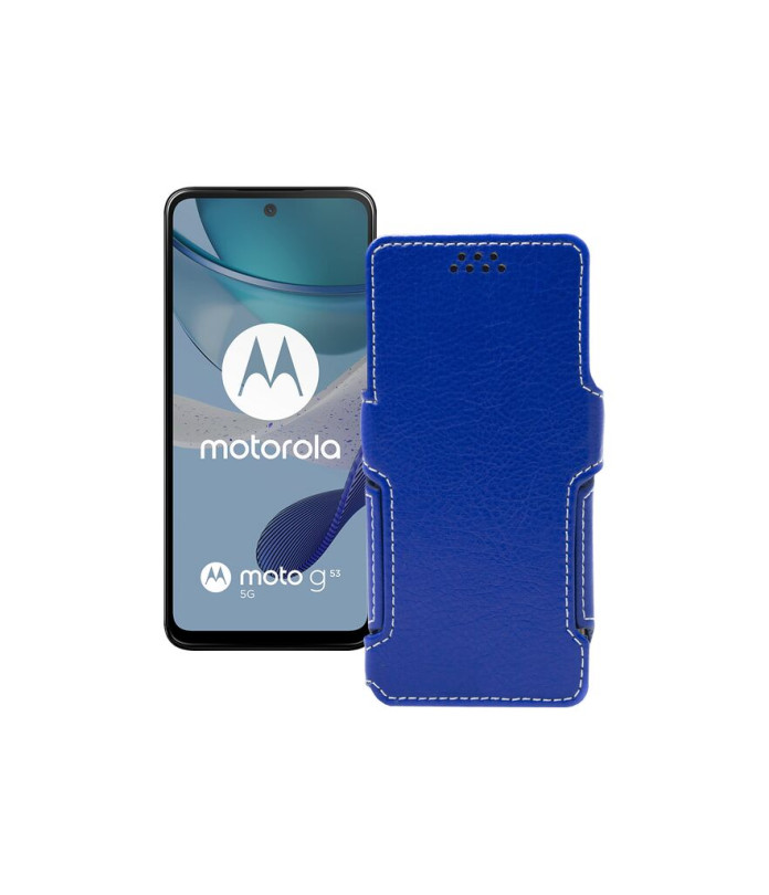 Чохол-книжка з екошкіри для телефону Motorola Moto G53