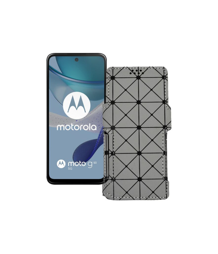 Чохол-книжка з екошкіри для телефону Motorola Moto G53