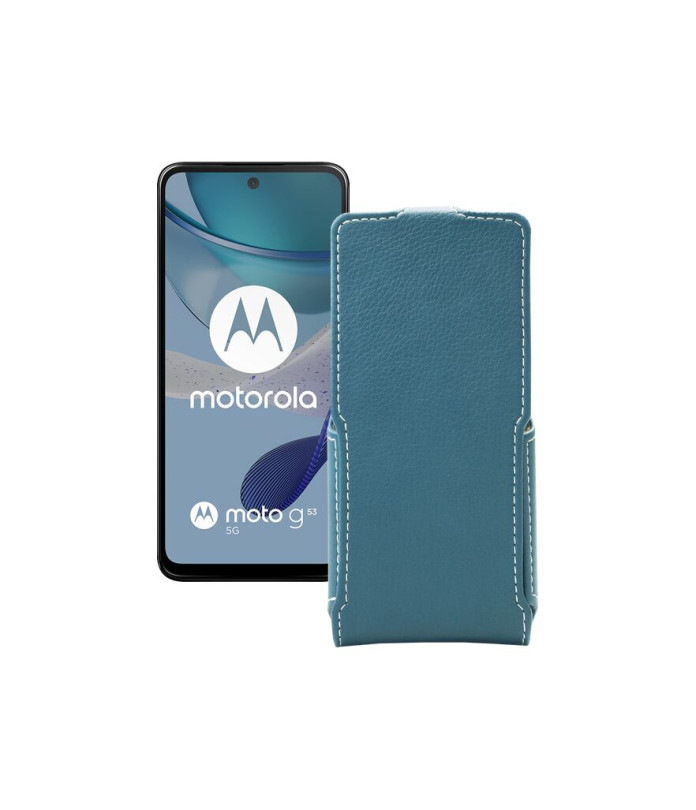 Чохол-флип з екошкіри для телефону Motorola Moto G53