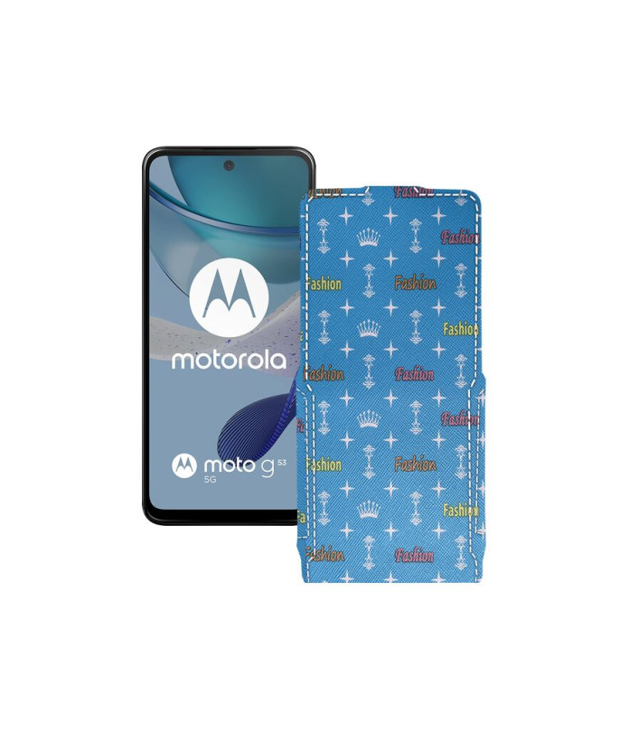 Чохол-флип з екошкіри для телефону Motorola Moto G53