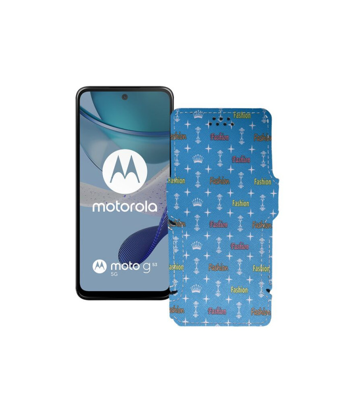 Чохол-книжка з екошкіри для телефону Motorola Moto G53