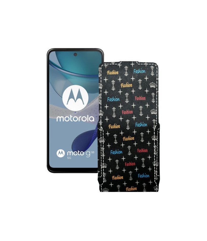 Чохол-флип з екошкіри для телефону Motorola Moto G53