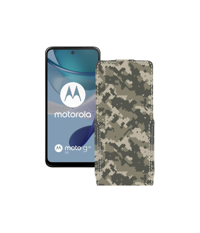 Чохол-флип з екошкіри для телефону Motorola Moto G53