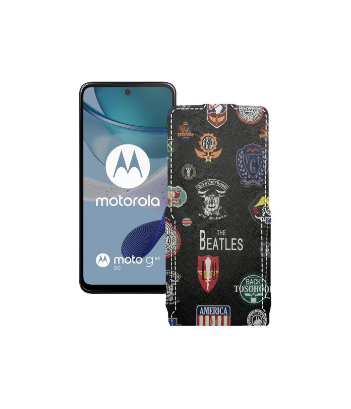 Чохол-флип з екошкіри для телефону Motorola Moto G53