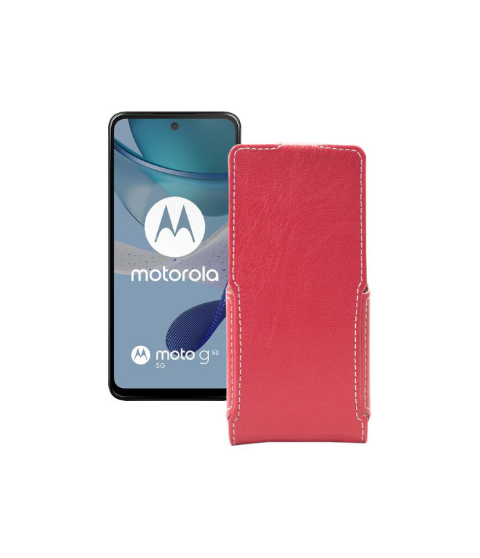 Чохол-флип з екошкіри для телефону Motorola Moto G53