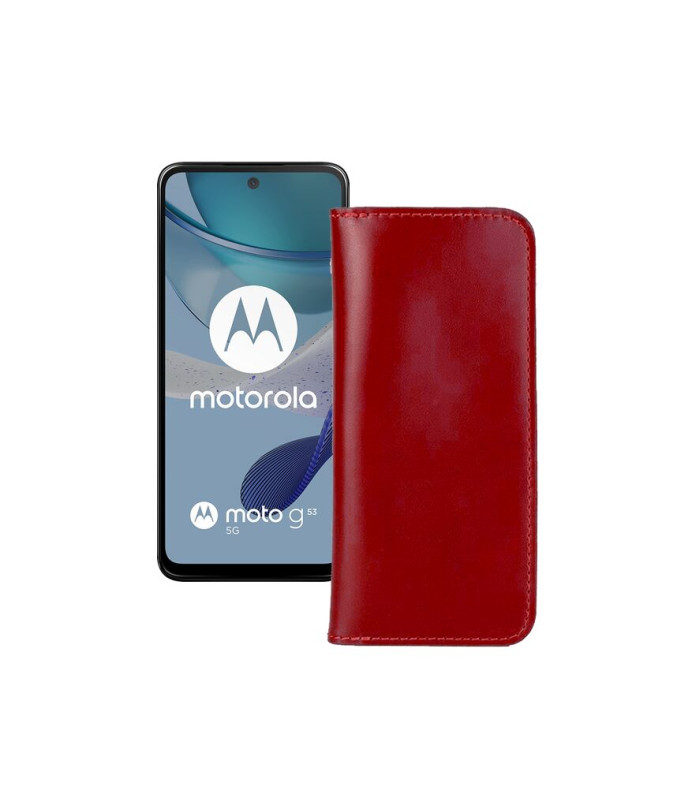 Портмоне з шкіри для телефону Motorola Moto G53