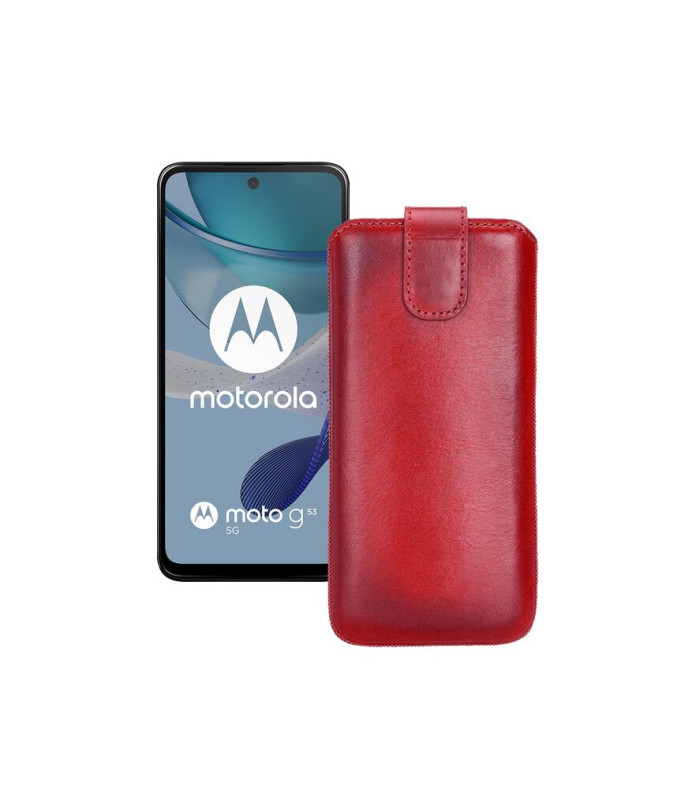 Витяжка з екошкіри для телефону Motorola Moto G53